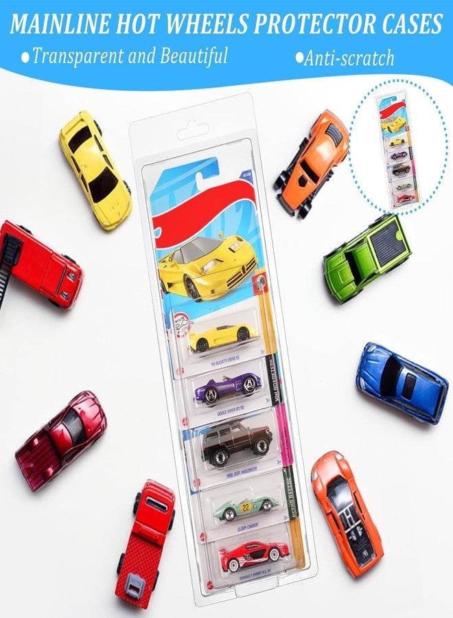 Hlimior 10 Pack 5 Separate Car Protector Case for Hot Wheels Mainline,Protector Packs Compatible with Hot Wheels Model,5 Car Clamshell Display Clamshell Cases Plastic Display Protective Case for Hot Wheel - Image 4
